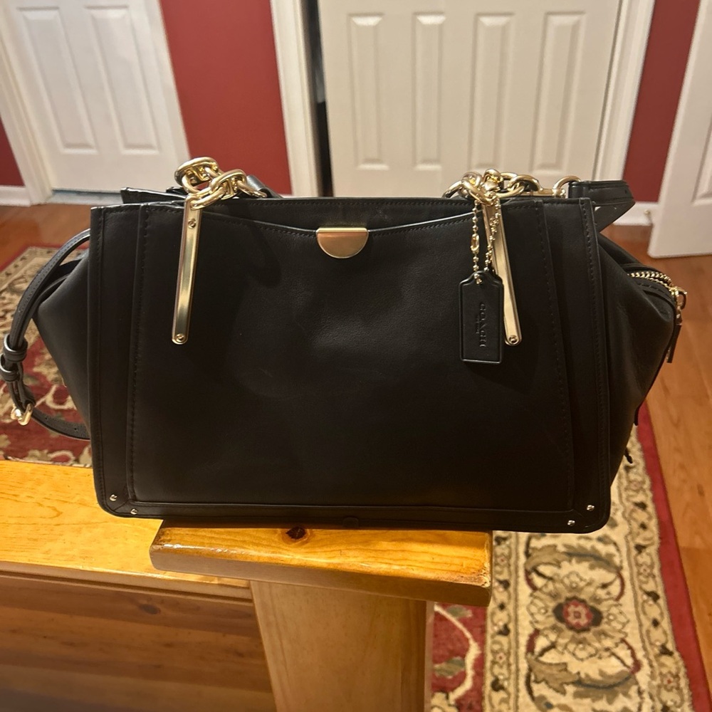 COACH  Dreamer 36 Black Smooth Leather 31640 New- Never used